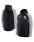 Фото #1 товара Men's Black and Gray Chicago White Sox Authentic Collection Full-Zip Hoodie Performance Jacket
