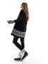 Фото #1 товара Threadbare Ski shawl wrap cardigan in monochrome