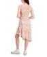 Фото #2 товара Платье средней длины Hippie Rose Hippie Rose juniors' Smocked Asymmetrical Hem Midi Dress