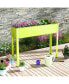 Фото #4 товара 40" Raised Garden Bed with Legs Metal Elevated Planter Box Drainage Hole Backyard