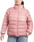 Фото #4 товара Women's Plus Size Reversible Shine Down Puffer Coat, Created for Macy's