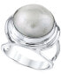 ფოტო #1 პროდუქტის Cultured Mabe Freshwater Pearl (12mm) Statement Ring in Sterling Silver