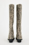 Фото #6 товара Ботинки женские ZARA в стиле ковбой с рисунком под кожу змеи