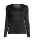 Women's Silk Interlock Long Sleeve Crewneck Long Underwear Top