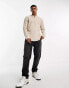 ONLY & SONS linen mix overhead shirt in beige