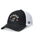 Men's Black/White Kansas Jayhawks Free Kick Trucker Adjustable Hat