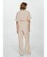 Фото #3 товара Women's Lyocell Shirt-Collar Jumpsuit