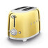 SMEG toaster TSF01GOMEU (Gold) - 2 slice(s) - Gold - Steel - Buttons - Level - Rotary - China - 950 W