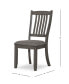 Фото #5 товара Стул для обеденной зоны Home Furniture Outfitters Allston Park серого цвета типа Фермерский - модель Farmhouse Dining Chair