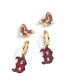 ფოტო #2 პროდუქტის Women's Boston Red Sox 2-Pack Earrings Set