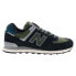 Фото #1 товара New Balance 574 U574KBG Mens Black Suede Lace Up Lifestyle Sneakers Shoes