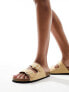 Фото #3 товара Glamorous Wide Fit double strap footbed sandals in taupe