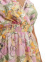 YAS sleeveless tiered maxi dress in garden floral print - MULTI