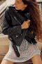 Фото #10 товара Куртка в байкерском стиле из искусственной кожи ZARA