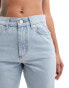 Фото #7 товара ASOS DESIGN mid rise straight jean in pale blue