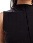 Weekday Jennie semi-sheer tank top with seam detail in black