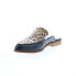 Фото #4 товара Diba True Art Easel 10616 Womens Black Leather Slip On Mule Flats Shoes