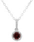 Macy's rhodolite Garnet (1 ct. t.w.) & Diamond Accent Solitaire 18" Pendant Necklace in Sterling Silver (Also in Citrine, Blue Topaz, Peridot, Amethyst, & White Topaz) - фото #3