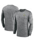 Фото #2 товара Men's Anthracite Los Angeles Chargers Velocity Long Sleeve T-shirt