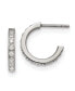 ფოტო #1 პროდუქტის Stainless Steel Polished with CZ Hoop Earrings