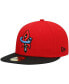 Фото #1 товара Men's Red Rocket City Trash Pandas Authentic Collection Team Alternate 59FIFTY Fitted Hat