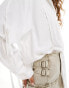 Фото #3 товара Ghospell tie bow detail shirt in white