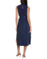 Crystal Kobe Pleated Midi Dress Women's Blue L