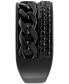ფოტო #4 პროდუქტის EFFY® Men's Black Spinel Pavé Chain Link Ring (1 ct. t.w.) in Black PVD-Plated Sterling Silver