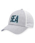 Фото #4 товара Women's Heather Gray, White Seattle Kraken Iconic Glimmer Trucker Snapback Hat