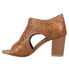 Фото #5 товара Roper Mika Front Zip Block Heels Womens Brown Casual Sandals 09-021-0946-3207