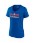 ფოტო #3 პროდუქტის Women's Royal Texas Rangers 2023 World Series Champions Hitting Streak V-Neck T-shirt