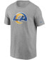 Фото #2 товара Men's Heathered Gray Los Angeles Rams Primary Logo T-shirt