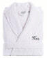 Turkish Cotton Embroidered Hers Terry Bathrobe Черный, S/M - фото #1