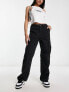 Фото #5 товара Bershka straight leg cargo trousers in black