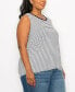 ფოტო #3 პროდუქტის Plus Size Contrast Binding Tank Top