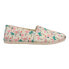 Фото #1 товара TOMS Belmont Graphic Slip On Womens Green, Off White, Pink Flats Casual 1001945