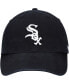 Big Boys Black Chicago White Sox Team Logo Clean Up Adjustable Hat