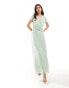 Фото #1 товара TFNC Bridesmaid wrap front maxi dress in fresh mint