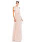 ფოტო #1 პროდუქტის Women's A Line Gown With High Neckline