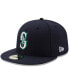 Фото #5 товара Men's Navy Seattle Mariners Authentic Collection On Field 59FIFTY Fitted Hat
