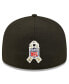 Фото #6 товара Men's Black Dallas Cowboys 2022 Salute To Service Low Profile 59FIFTY Fitted Hat