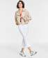 Фото #1 товара Women's Solid Short Double-Breasted Trench Coat, Created for Macy's
