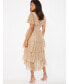 ფოტო #3 პროდუქტის Women's Glitter Tiered Evening Dress