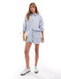 Фото #1 товара Brave Soul co-ord blue and white stripe pull on shorts