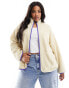 Фото #1 товара Pieces Curve fleece in cream with blue contrast binding