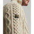 Фото #4 товара Свитер из шерсти с кабельным узором Superdry Vintage Jacob Henley Half Zip Sweater