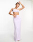 Фото #1 товара Naked Wardrobe satin maxi skirt co-ord in lilac