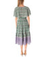 ფოტო #2 პროდუქტის Women's Printed Tiered Fit & Flare Dress