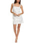 Фото #1 товара Stellah 3D Floral Lace Mini Dress Women's White M