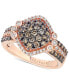 ფოტო #1 პროდუქტის Chocolatier® Diamond Cluster Ring (1-1/8 ct. t.w.) in 14k Rose Gold